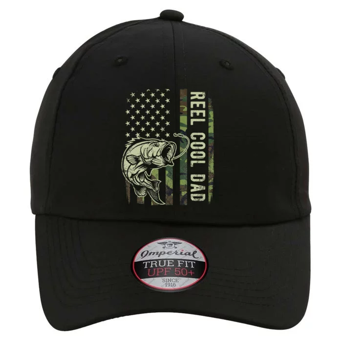 Reel Cool Dad Camouflage American Flag The Original Performance Cap