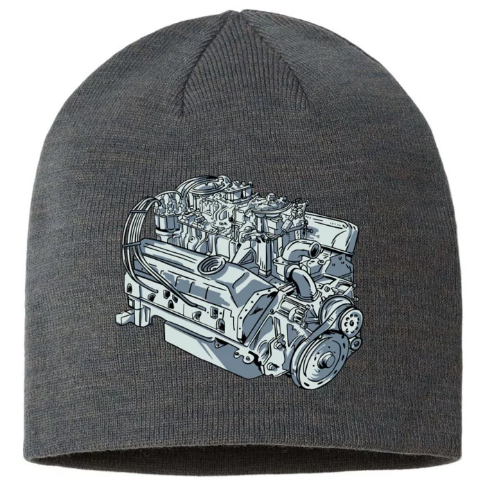 Realistic Car Engine 8 1/2in Sustainable Knit Beanie