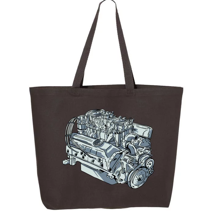 Realistic Car Engine 25L Jumbo Tote