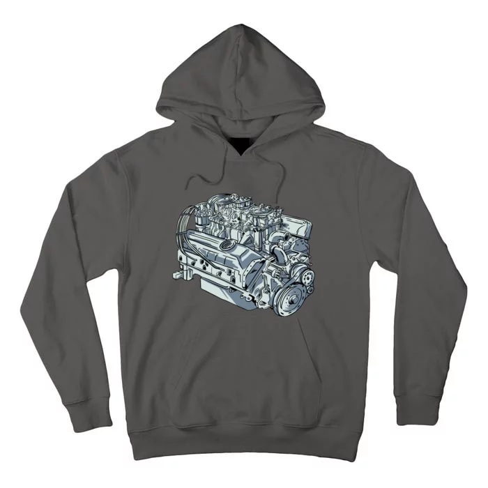 Realistic Car Engine Tall Hoodie