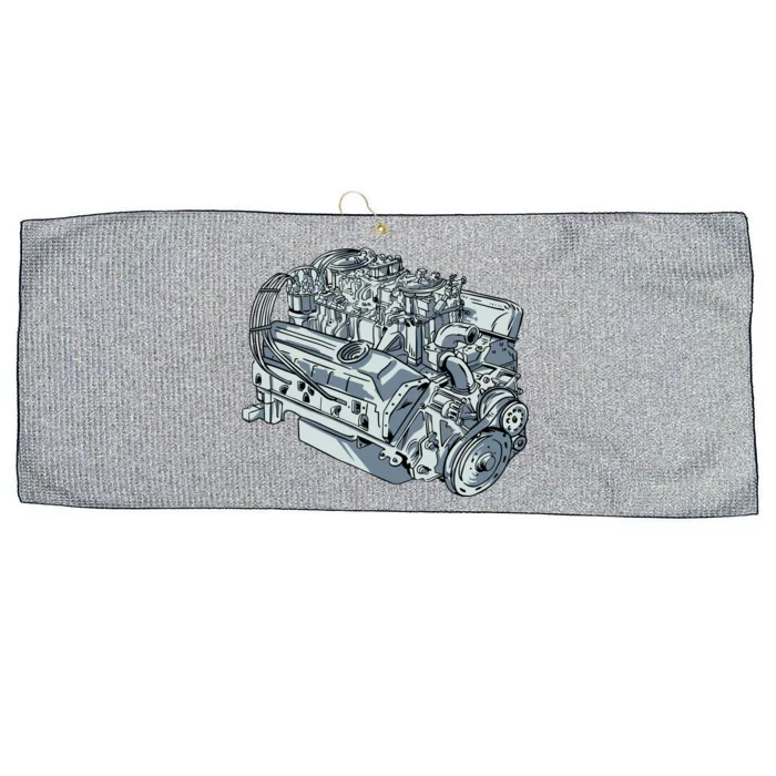 Realistic Car Engine Large Microfiber Waffle Golf Towel