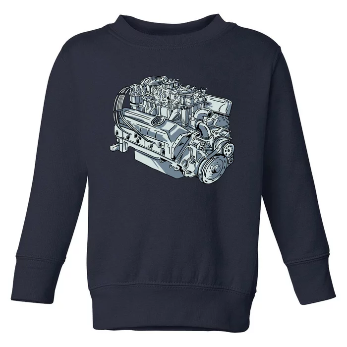 Realistic Car Engine Toddler Sweatshirt