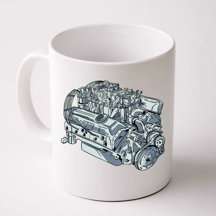 Realistic Car Engine Front & Back Coffee Mug