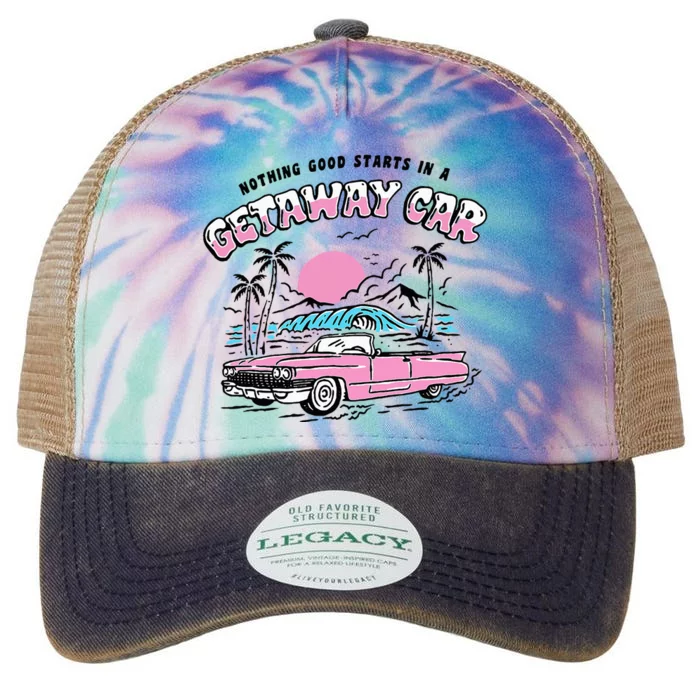 Retro Car Enthusiast Classic Design Legacy Tie Dye Trucker Hat