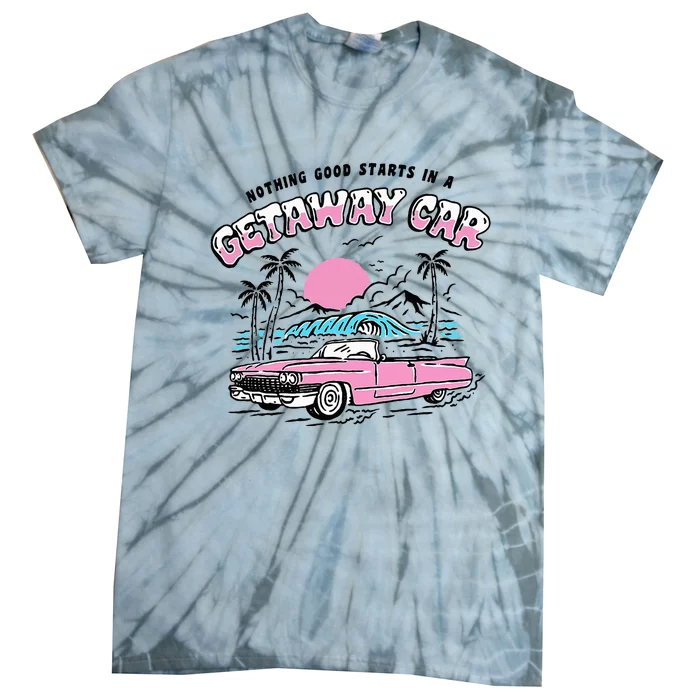 Retro Car Enthusiast Classic Design Tie-Dye T-Shirt