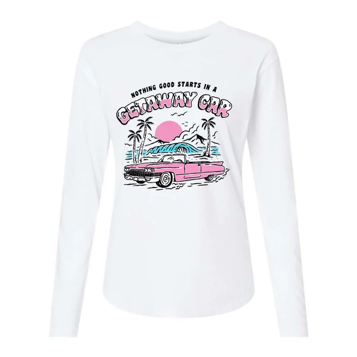 Retro Car Enthusiast Classic Design Womens Cotton Relaxed Long Sleeve T-Shirt