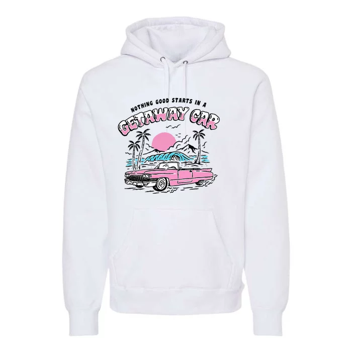 Retro Car Enthusiast Classic Design Premium Hoodie