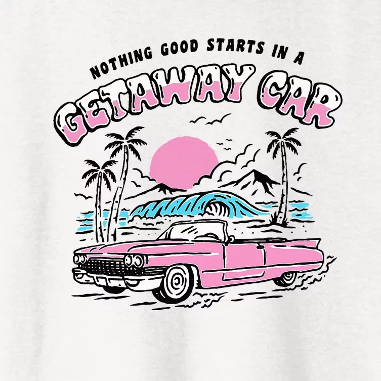 Retro Car Enthusiast Classic Design Women's Crop Top Tee