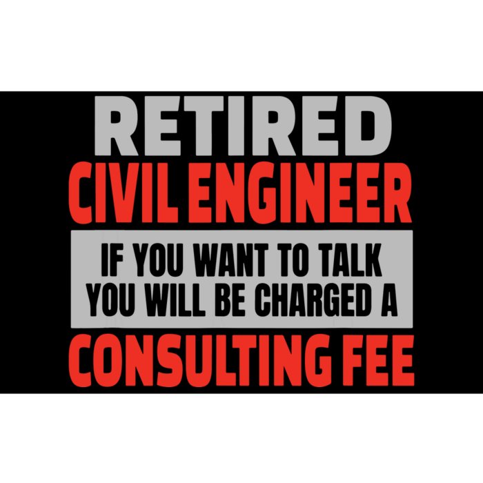 Retired Civil Engineer Funny Retirement Party Humor Bumper Sticker