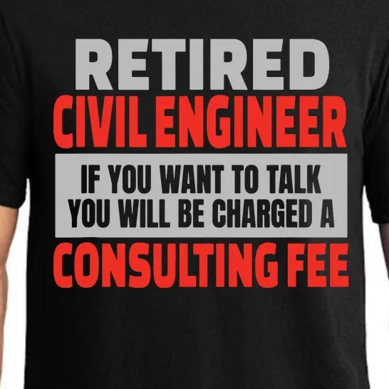 Retired Civil Engineer Funny Retirement Party Humor Pajama Set