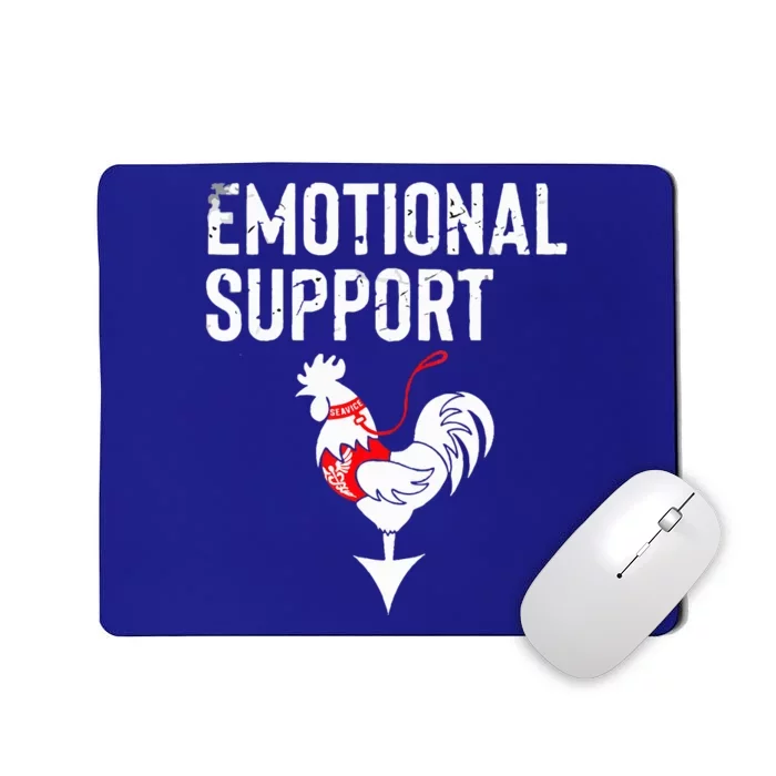 Retro Chicken Emotional Support Cock Mousepad