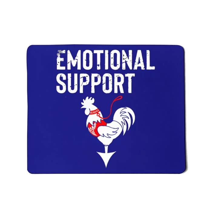 Retro Chicken Emotional Support Cock Mousepad