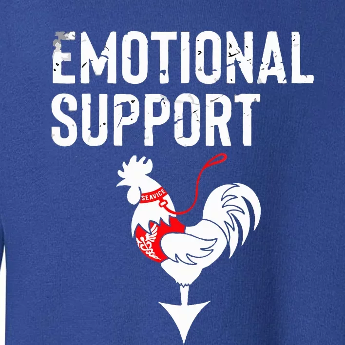 Retro Chicken Emotional Support Cock Toddler Sweatshirt