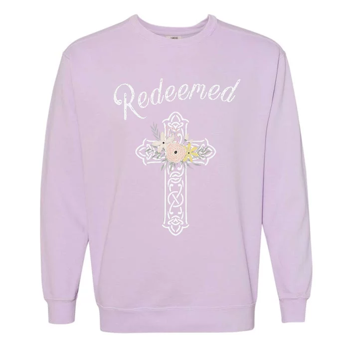 Redeemed Christain Easter Garment-Dyed Sweatshirt