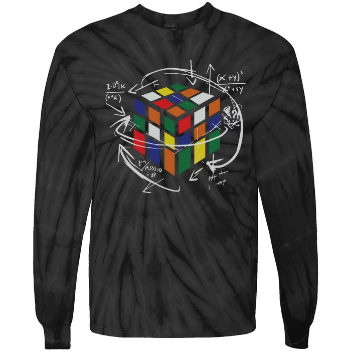 Rubix's Cube EQUATION Funny Tie-Dye Long Sleeve Shirt