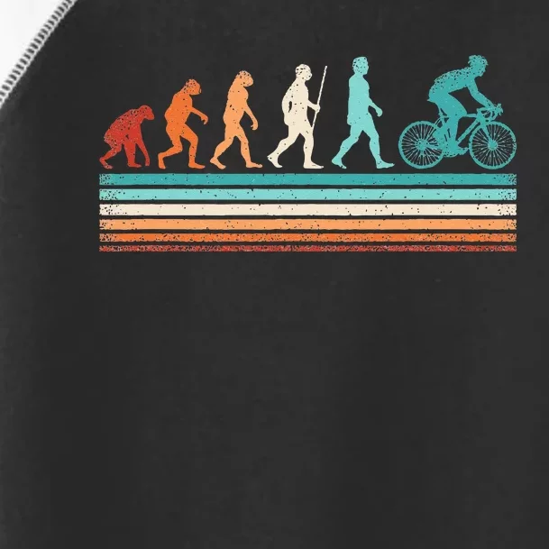 Retro Cyclist Evolution Cycling Mountain Bike Biking Bicycle Toddler Fine Jersey T-Shirt