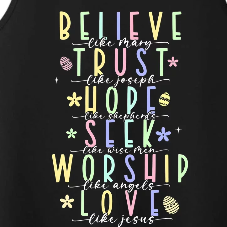 Retro Christian Easter Day Family Performance Tank