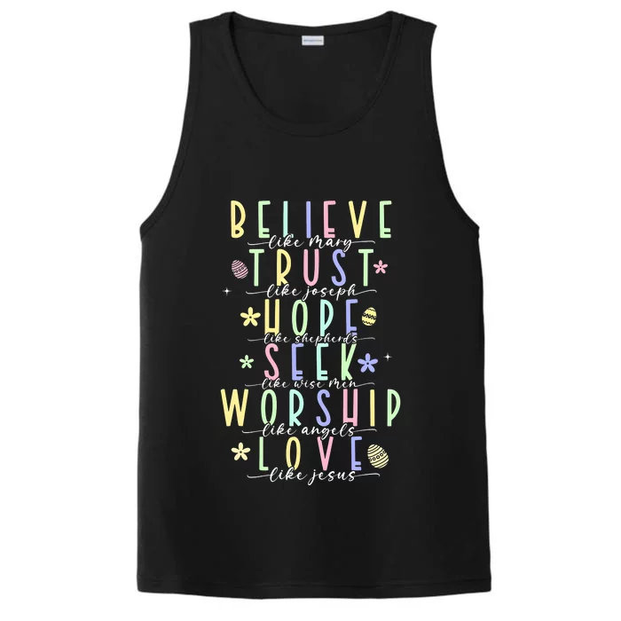 Retro Christian Easter Day Family Performance Tank