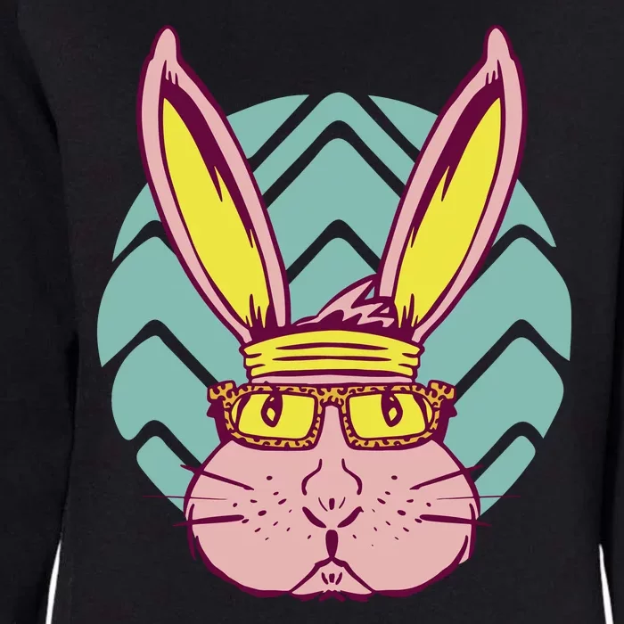 Retro Cool Easter Bunny Womens California Wash Sweatshirt