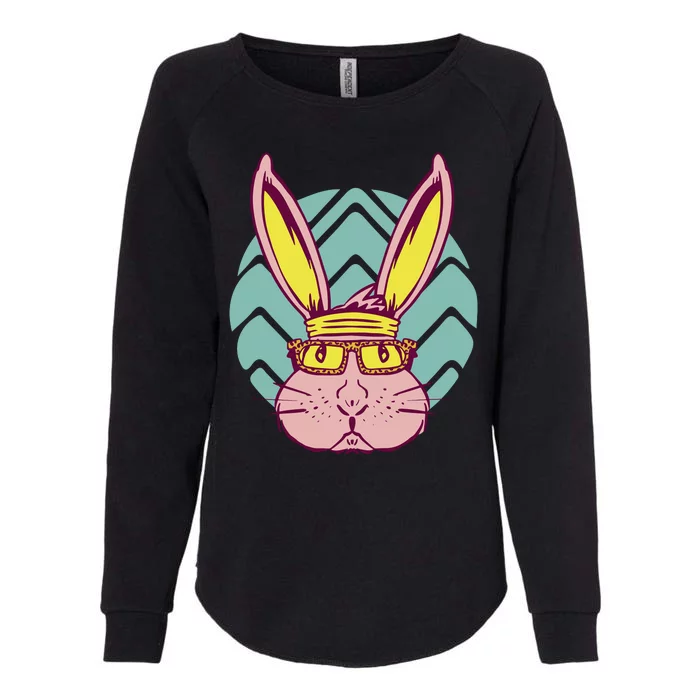 Retro Cool Easter Bunny Womens California Wash Sweatshirt