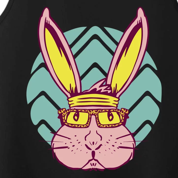 Retro Cool Easter Bunny Performance Tank