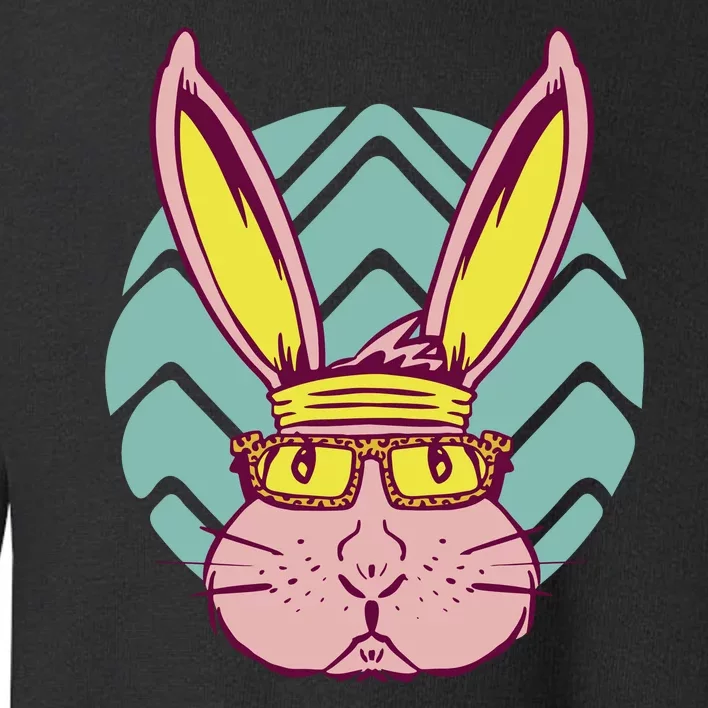 Retro Cool Easter Bunny Toddler Sweatshirt