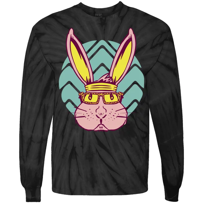 Retro Cool Easter Bunny Tie-Dye Long Sleeve Shirt