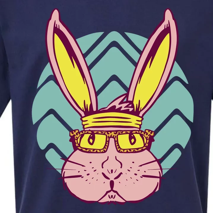 Retro Cool Easter Bunny Sueded Cloud Jersey T-Shirt