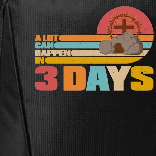 Retro Celebrate Easter A Lot Can Happen In 3 Days City Backpack