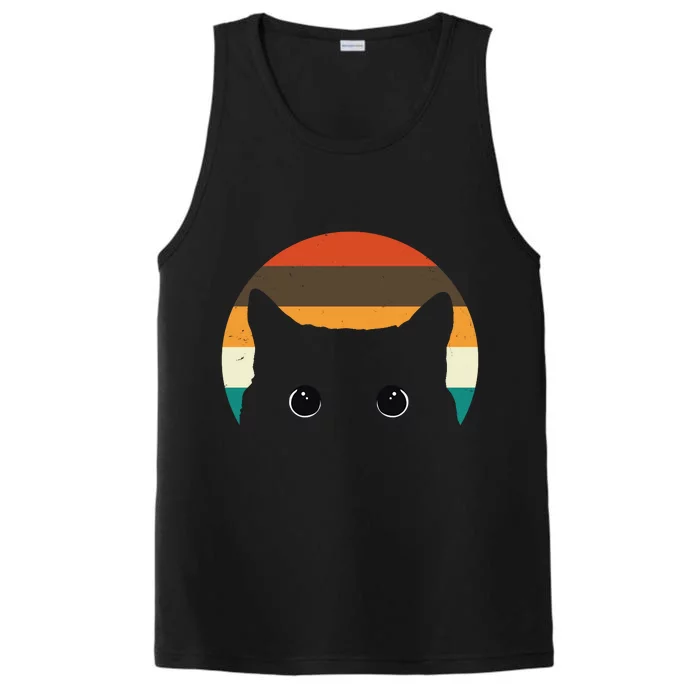 Retro Cat Eyes Vintage Sunset Performance Tank