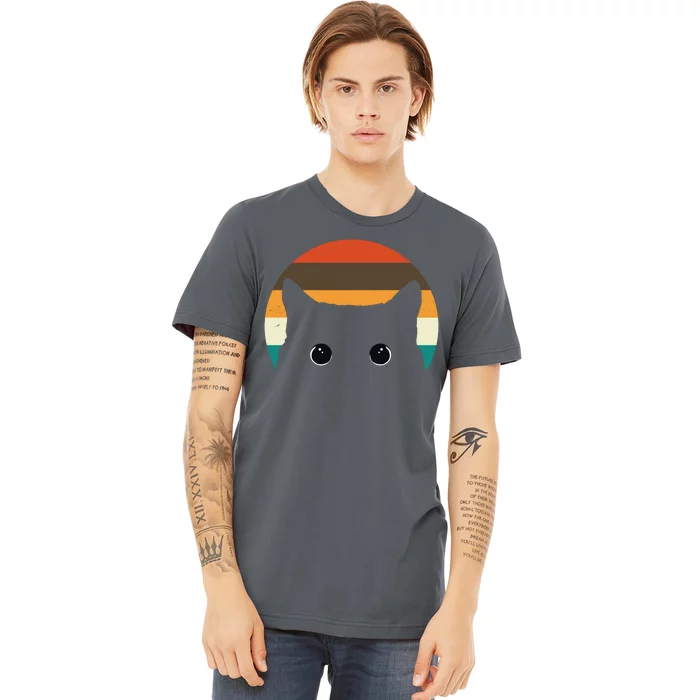 Retro Cat Eyes Vintage Sunset Premium T-Shirt