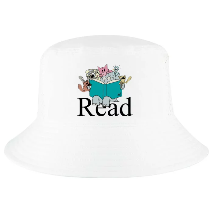 Read Cute Elephant Book Lover Gift Cool Comfort Performance Bucket Hat