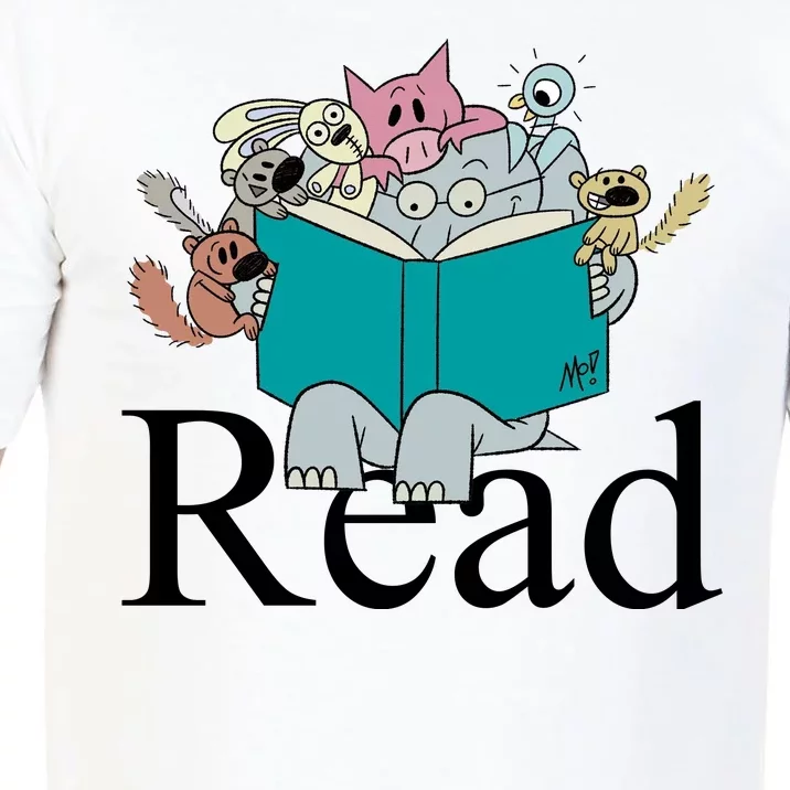 Read Cute Elephant Book Lover Gift Comfort Colors T-Shirt