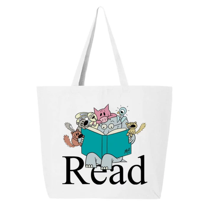 Read Cute Elephant Book Lover Gift 25L Jumbo Tote