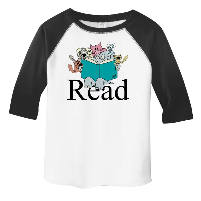 Read Cute Elephant Book Lover Gift Toddler Fine Jersey T-Shirt