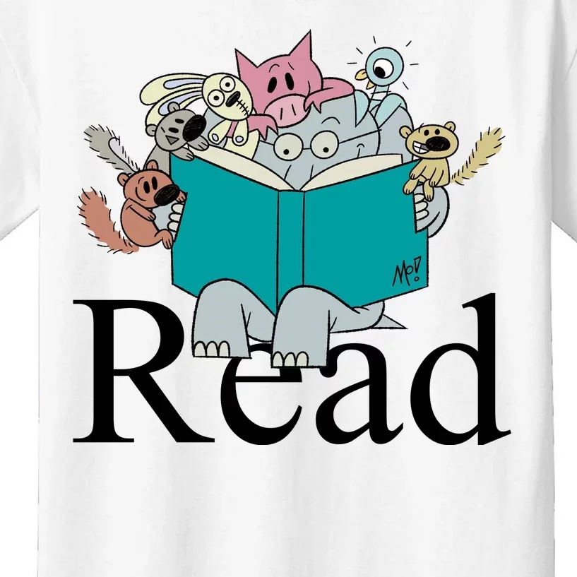 Read Cute Elephant Book Lover Gift Kids T-Shirt