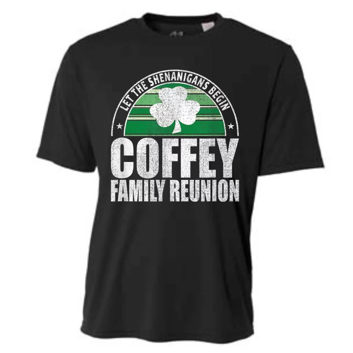 Retro Coffey Family Reunion Funny Irish Cooling Performance Crew T-Shirt