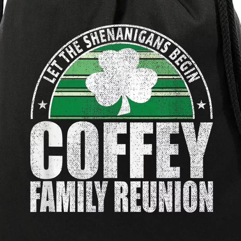 Retro Coffey Family Reunion Funny Irish Drawstring Bag