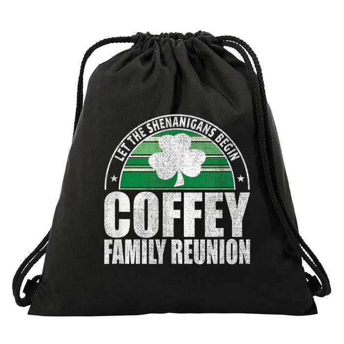 Retro Coffey Family Reunion Funny Irish Drawstring Bag