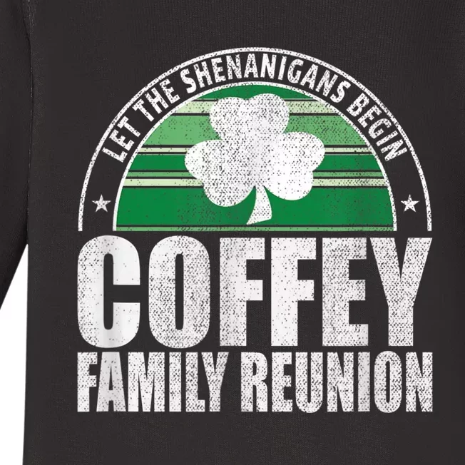 Retro Coffey Family Reunion Funny Irish Baby Long Sleeve Bodysuit