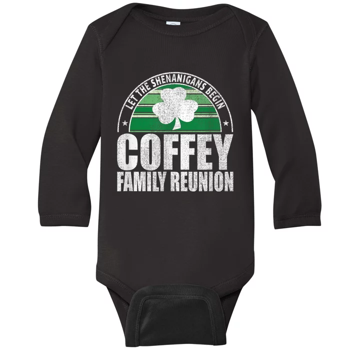 Retro Coffey Family Reunion Funny Irish Baby Long Sleeve Bodysuit