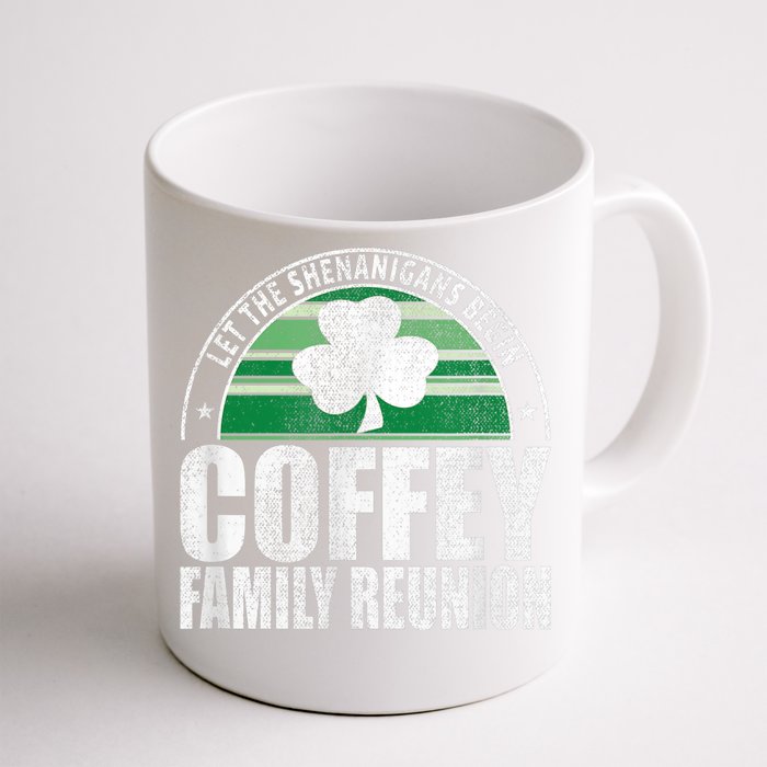 Retro Coffey Family Reunion Funny Irish Front & Back Coffee Mug