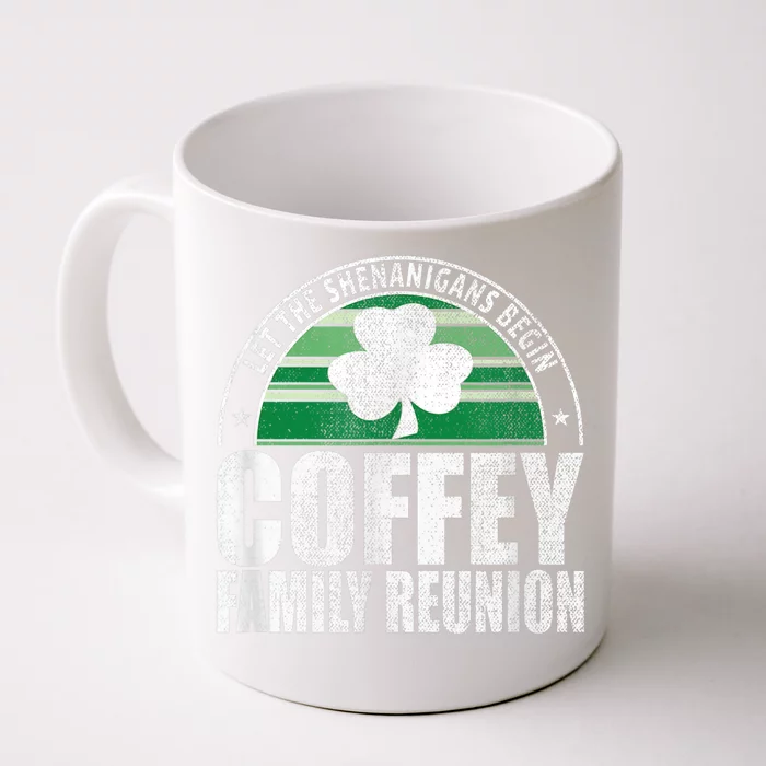 Retro Coffey Family Reunion Funny Irish Front & Back Coffee Mug