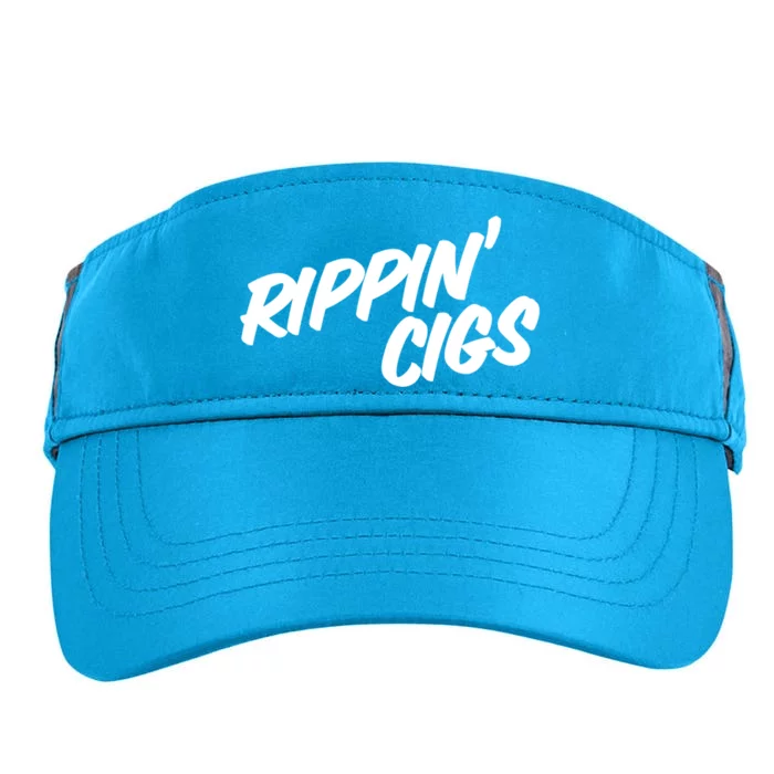 Rippin' Cigs Funny Smoking Cigarettes Rippin' Heaters Gift Adult Drive Performance Visor