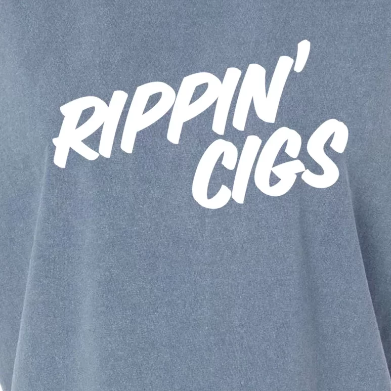 Rippin' Cigs Funny Smoking Cigarettes Rippin' Heaters Gift Garment-Dyed Women's Muscle Tee