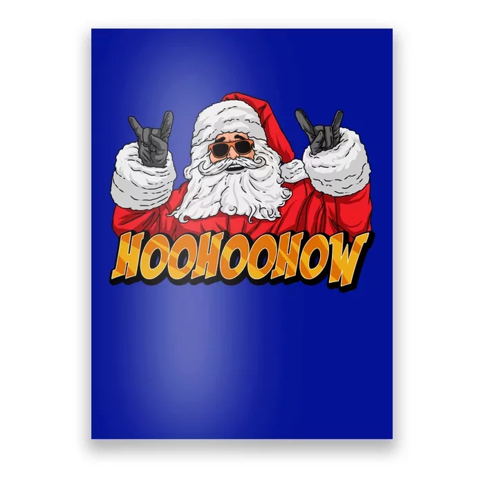 Rockin Christmas Funny Rocker Santa Great Gift Poster