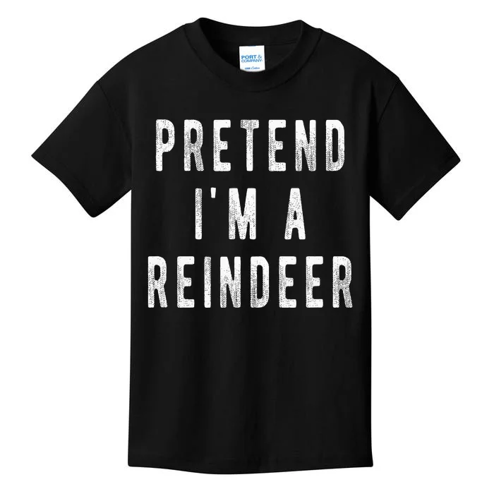 Reindeer Costume Fun and Easy Christmas Outfit Kids T-Shirt