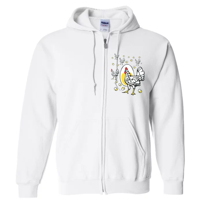 Roseanne Chicken Funny Roseanne Rooster And Egg Full Zip Hoodie