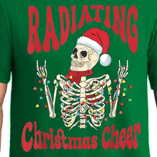 Radiology Christmas Funny Santa Skeleton Xray Technician Rad Tech Xmas Gift Pajama Set