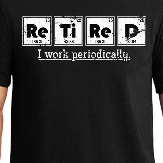 Retired Chemist Funny Gift Periodic Table Chemistry Pajama Set